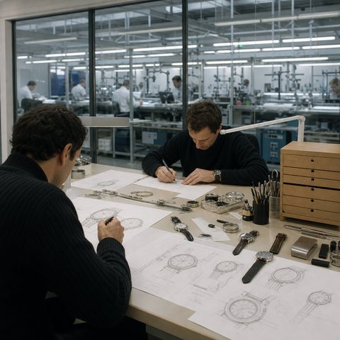 Scene illustration of an integrated design and assembly workspace