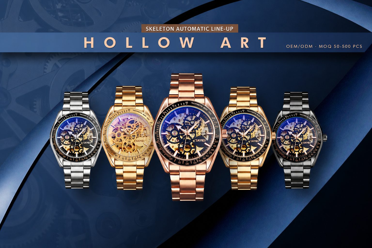 SKMEI Mechanical Watch campaign poster