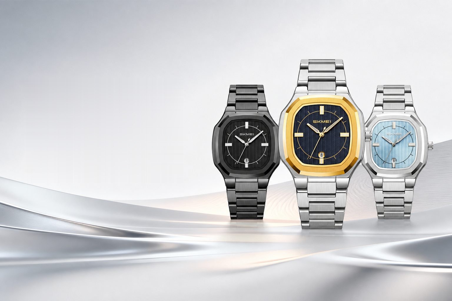 SKMEI Steel Watch campaign poster